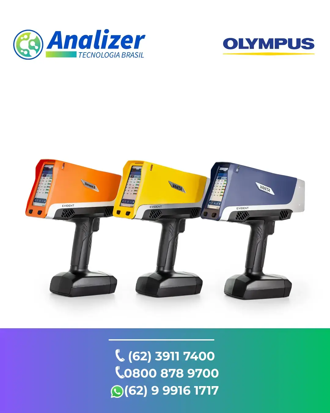 ASSISTÊNCIA TÉCNICA EM ANALISADOR PORTATIL VANTA XRF OLYMPUS BRASIL